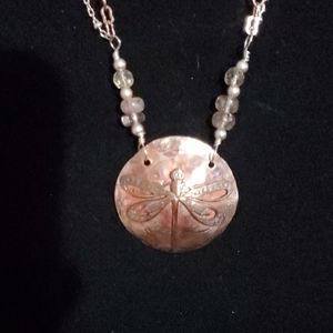 Sterling Copper Dragonfly Necklace Final Price
